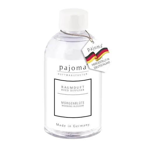 pajoma® Raumduft Nachfüllflasche 250 ml | Nachfüller für Lufterfrischer | intensiver und hochwertiger Duft in Premium Qualität (Morgenblüte)
