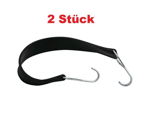 STÜCK >>> Gummispannband Gurt Spanngurt Spannband für Rollbehälter 2 Haken 2