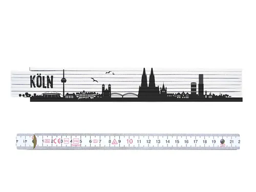 ZOLLSTOCK Maßstab Metermaß KÖLN Geschenk Handwerker Heimwerker Umzug Einzug