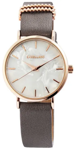 Excellanc Quarzuhr EX0335, Damenuhr Lederimitat