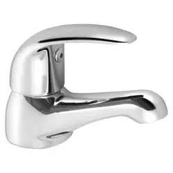 Waschtischventil 1/2'', 79,5mm - Chrom - Bad- & Duscharmaturen, ideal für kleine Waschbecken im Gäste-WC, inklusive Flexschläuchen für einfache Installation.