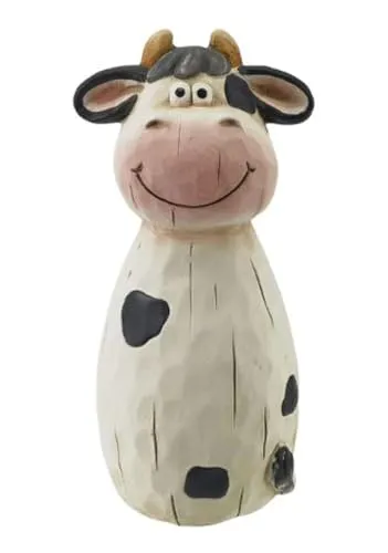 itsisa Zaunhocker Kuh H: 23 cm aus Terrakotta in weiß von itsisa