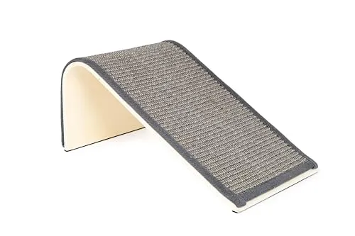 bontoy Kratzbrett Gipsi Grau 38x23x17cm I aus Holz I große und stabile Kratzmatte I sichere Stand Ruch Antirutsch Gummis