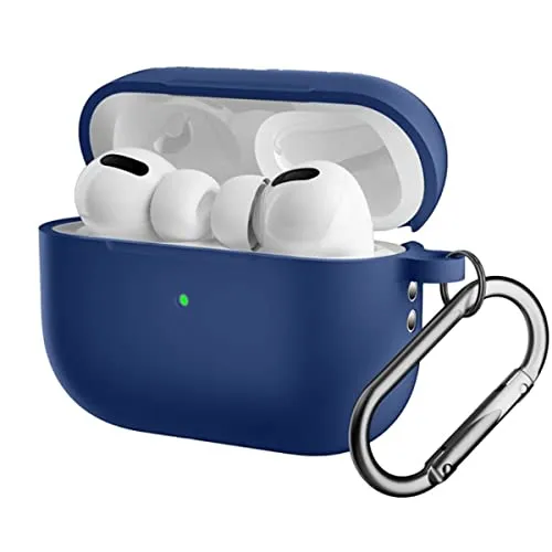 CoverKingz Hülle kompatibel mit AirPods Pro 2 - Silikon Schutzhülle Cover - Case Tasche Dunkelblau