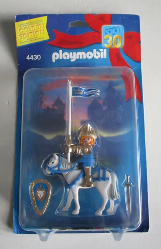 Playmobil® 4430 Goldener Ritter - 30 Jahre vergoldet - Figuren, limitiertes Sammlerstück in neuer Originalverpackung, ideal für Playmobil-Fans und Sammler.