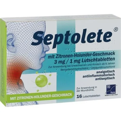 Septolete Zitronen-Holunder Lutschtabletten 3 mg / 1 mg