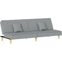 vidaXL Schlafsofa Hellgrau Stoff von vidaXL