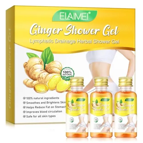 P-Beauty - Ingwer Duschgel 1er Set - Lymphdrainage Pflege mit wärmendem Effekt - pflanzliches Duschgel mit Ingwer, Ginseng, Rosmarin & Artemisia - zur täglichen Körperpflege geeignet (1x 3x30ml)