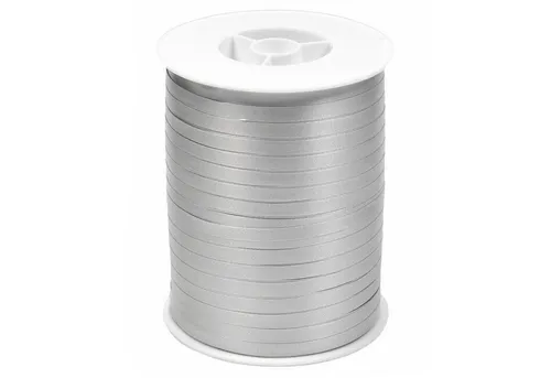 Star Geschenkband, Geschenkband Ringelband 5mm x 500m Rolle Silber