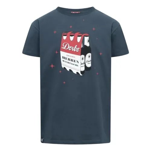 Derbe Print-Shirt Herren T-Shirt Rot-Weiß von Derbe