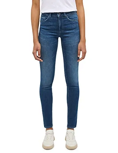 MUSTANG Damen Jeans Hose Shelby Slim - Damen-Jeanshose mit schmalem Beinverlauf, aus leicht elastischer Baumwollmischung für optimalen Tragekomfort und stilvolles 5-Pocket-Design.