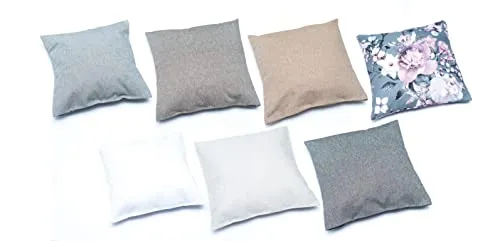 Premium Kissenbezug GRAU Sand ANTRAZIT Weiss Schoko Blumen BRAUN (Cappuccino, 60x60cm Kissenbezug)