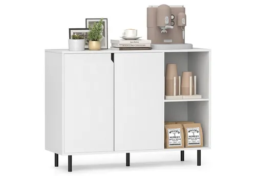 COSTWAY Sideboard, Anrichteschrank mit Fächern, verstellbare Ablagen, 106x38x80cm