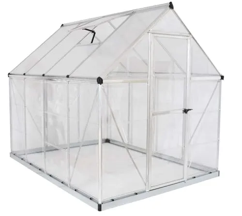 Palram Hybrid Gewächshaus, Silber, 247x185x208 cm von Palram