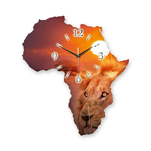 Kreative Feder Designer-Wanduhr „Afrika“ von Kreative Feder