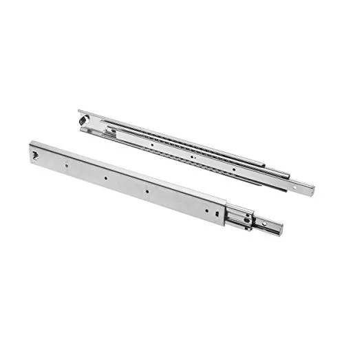 GTV H53 Schubladenschienen Vollauszüge Schubladenauszüge - 53.9 x 750 mm - 2 mm Starken Verzinkt Stahl - Rollenauszug Teleskopschiene Kugelführung - Schienensystem Belastbar bis 100 Kg 1 Set= 2 Stück