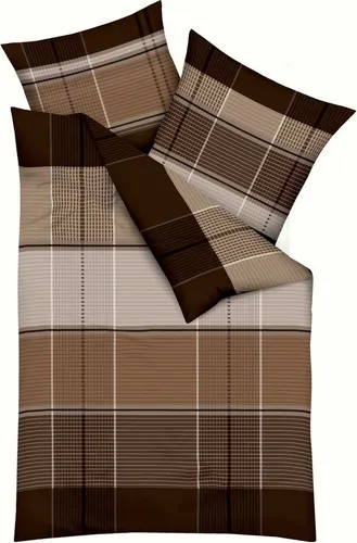 Kaeppel Bettwäsche Architect, Mako-Satin, 2-teilig braun in braun von Kaeppel