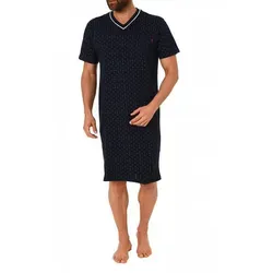 Normann Pyjama Herren Nachthemd kurzarm mit V-Hals von Normann