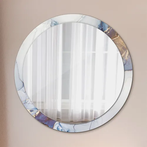 Moderner Bunter Rundspiegel mit Abstraktem Muster - Stylischer Wandspiegel in rund mit kratzfestem Glas, ideal für jeden Raum und setzt kreative Akzente in deiner Einrichtung.