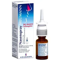Nasenspray Heumann 10 ML - Arzneimittel zur effektiven Abschwellung der Nasenschleimhaut bei Schnupfen und Allergien, ideal für Erwachsene und Kinder ab 12 Jahren. Mit dem Wirkstoff Xylometazolinhydrochlorid für schnelle Linderung.