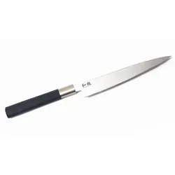 KAI Wasabi Black Flexibles Filiermesser 18,0 cm - Präzision aus Japan - Steakmesser mit 18 cm Klinge aus rostfreiem 6A/1K6 Edelstahl, ideal für präzises Filetieren und ergonomischen Griff für komfortable Handhabung.