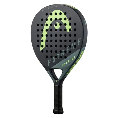 HEAD Extreme Evo Padelschläger - Tennisschläger mit tropfenförmigem Kopf für optimale Kontrolle und Kraft. Die Fiberglas-Schlagfläche sorgt für hervorragende Spielbarkeit, während die Innegra-Technologie Stoßdämpfung bietet.