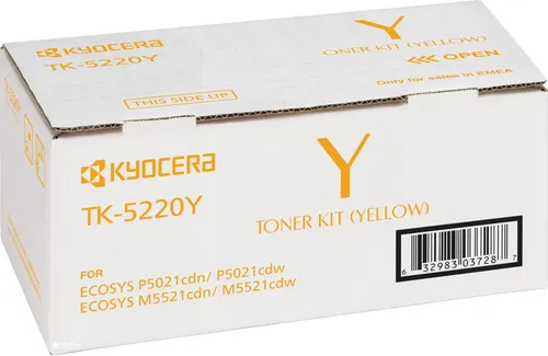 Kyocera Toner TK-5220C cyan - Toner für hochwertige Druckergebnisse, Kapazität: ca. 1.200 A4-Seiten bei 5%, kompatibel mit Kyocera ECOSYS Druckern.