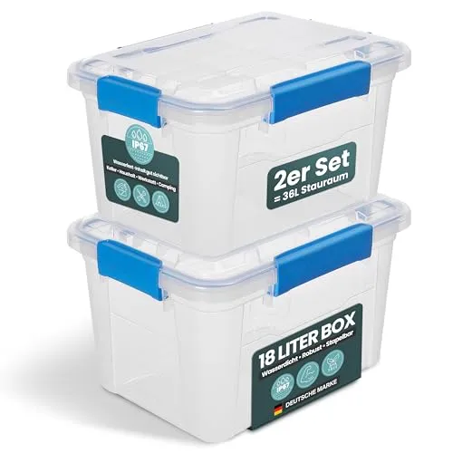 Kreher® Wasserdichte Aufbewahrungsbox mit Deckel (IP67) in weiß von Kreher