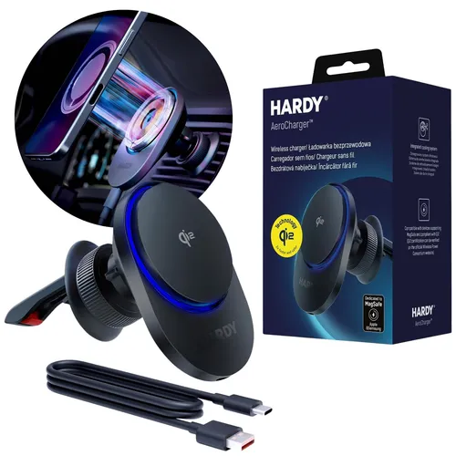 Kfz-Handyhalterung mit kabellosem Ladegerät – MagSafe, 15 W, MPP, Qi2 – 3mk HARD