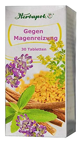Bockshornklee u. Süßholz Extrakte, 30 Tabletten, bei Magenreizung, Gastritis, als Magenschutz, für normale Verdauung und normale Funktion der Magenschleimhaut