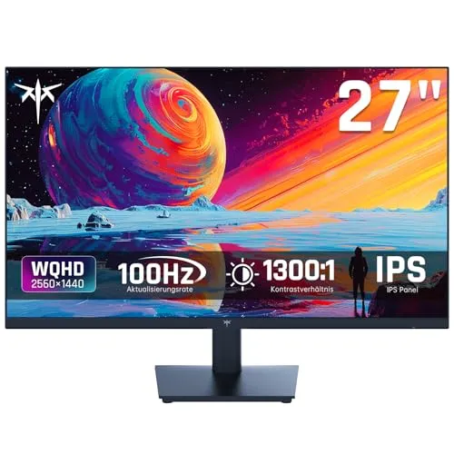 KTC Monitor 27 Zoll, QHD 2K 100Hz (OC 120Hz)