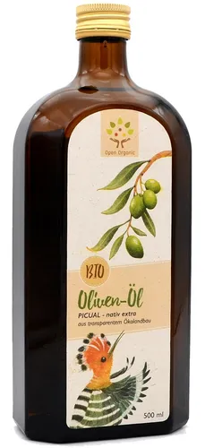 Bio-Olivenöl nativ extra 500 ml, kaltgepresst, PICUAL