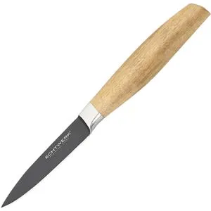 Echtwerk Gemüsemesser Classic Black Edition, 8,8 cm Edelstahlklinge, Akazienholzgriff