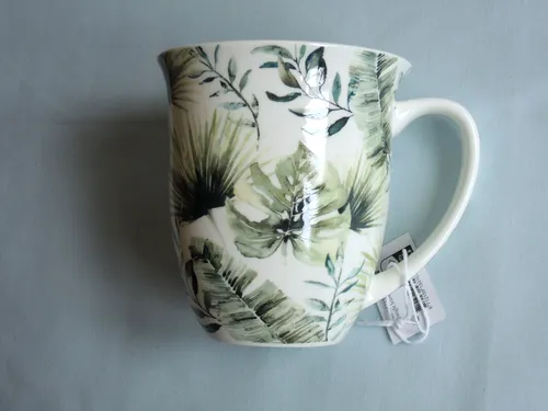 Porzellan Tassen  Dschungel Blätter  Ambiente 0,4l Becher groß Laub Urwald 1