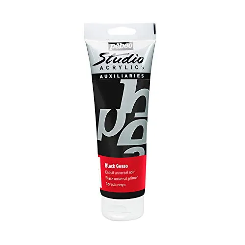Pébéo Studio Acryl 250 ML Gesso Schwarz, 524111