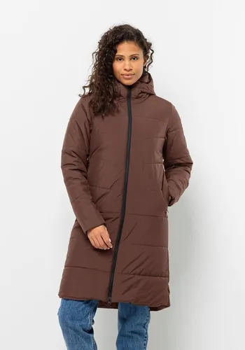 Funktionsmantel JACK WOLFSKIN DEUTZER COAT W, Damen Gr. L, braun - Funktionsjacke mit nachhaltiger PRIMALOFT® Füllung, winddicht und wasserabweisend für optimalen Tragekomfort bei jedem Wetter.