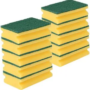 Franz-Mensch Spülschwamm Hygoclean Padschwämme, mit Griffrille und Scheuerseite, 10 Stück