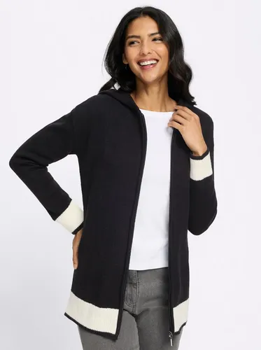 Sieh an! Strickjacke Long-Strickjacke Langarm Grobstrick