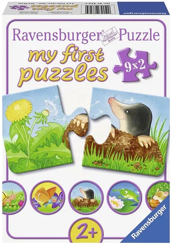 RAVENSBURGER - Meine ersten Puzzles - 9 2-teilige Puzzles - Tiere im Garten -...