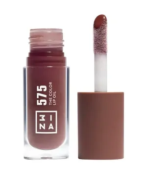 3INA MAKEUP - The Color Lip Oil 575 - Braun Lip Gloss mit Hyaluronsäure - 24h Feuchtigkeit Lip Balm für Trockene Lippen - Hochglänzende Lippenöl - Volumengebende Lippenstift - Vegan - Cruelty Free