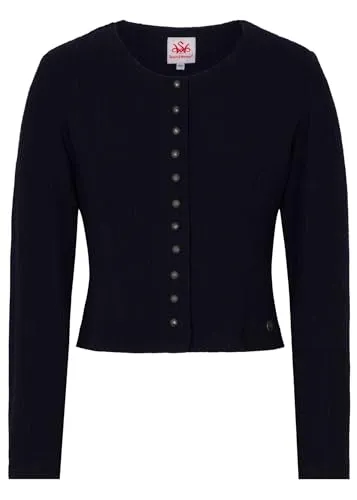 Spieth & Wensky Damen Jacke DIETZING blau 38 - Trachtenjacke in klassischem Design, fällt größengerecht aus und ist perfekt für festliche Anlässe oder den Alltag.
