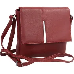 GlücksNugget Kleine Rote Ledertasche mit Langen Henkel - Kompakte Handtasche aus hochwertigem Leder, ideal für den Alltag. Mit vielseitigen Fächern bietet sie ausreichend Platz für Essentials und besticht durch ihr stilvolles Design.