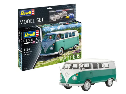 Revell Model Sets Volkswagen T1 Bus 67675 - Modellbausätze für den ikonischen Volkswagen T1 Bus, ideal für Modellbau-Enthusiasten und kreative Bastler.