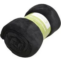 Beautissu Aurelia Decke 150x200cm Schwarz in schwarz von Beautissu