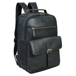 Benthill Echtleder Rucksack für Damen und Herren - Vielseitiger Rucksack aus echtem Rindsleder mit mehreren Fächern für Dokumente und Elektronik. Perfekt für Reisen und den Alltag.