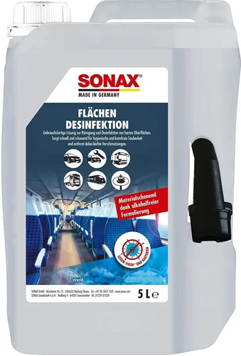 1x SONAX Flächendesinfektionsmittel 5 Liter 04035050