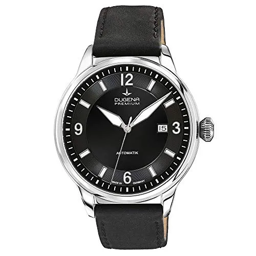 Dugena Herren Automatik-Armbanduhr Kappa 1, Schwarz/Silber von Dugena