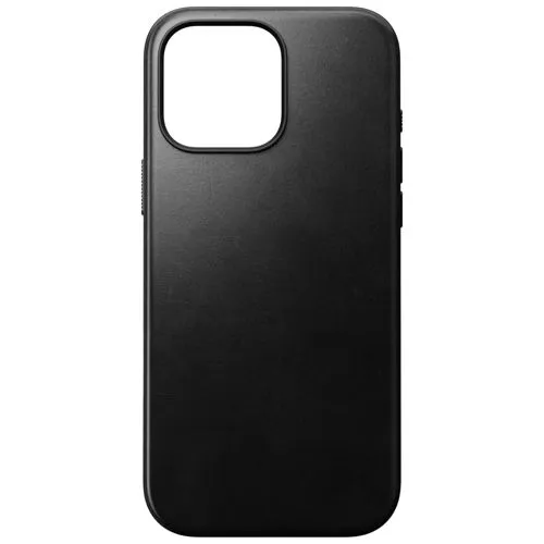 NOMAD Modern Leather Case für iPhone 16 Pro Max - Standard Handyhüllen mit hochwertigem Echtleder und MagSafe-Kompatibilität für optimalen Schutz und Stil. Entwickelt eine individuelle Patina und schützt bei Stürzen aus bis zu 2,5 Metern.