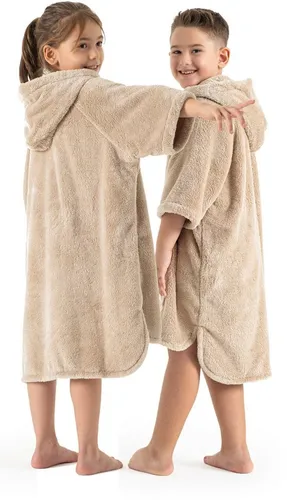 OTTO home Badeponcho Lillou, für Kinder, ideal für Urlaub oder im Schwimmbad, Midilänge, Microfaser, Kapuze, weich und kuschelig, Fleece, plüsch, Surfponcho