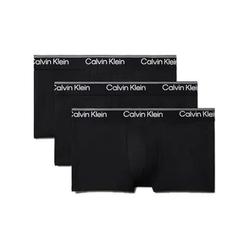 Calvin Klein Underwear LOW RISE TRUNK 3PK - Herrenunterhosen im 3er-Pack, mit bequemem Logo-Elastikbund, ideal für den täglichen Komfort und eine körpernahe Passform.